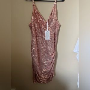 Pink sequin dress NWT